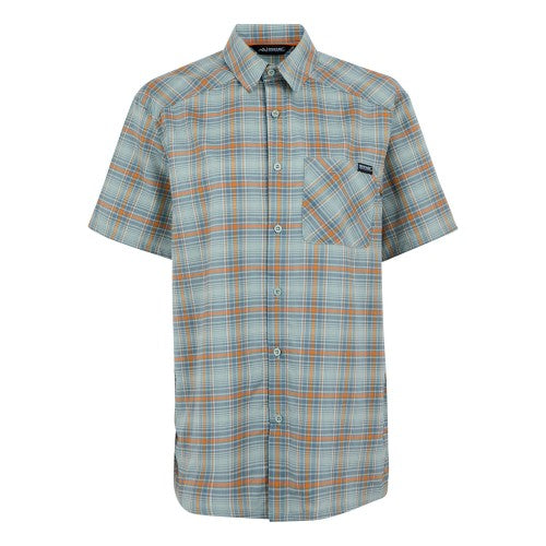 Front - Regatta Mens Begarno Checked Short-Sleeved Shirt