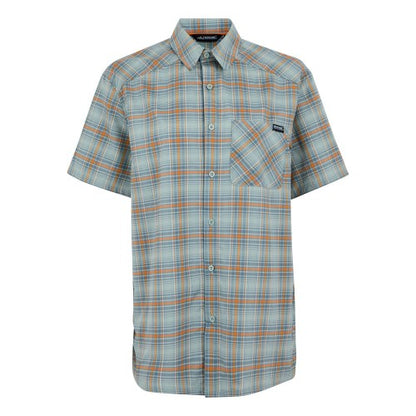 Front - Regatta Mens Begarno Checked Short-Sleeved Shirt
