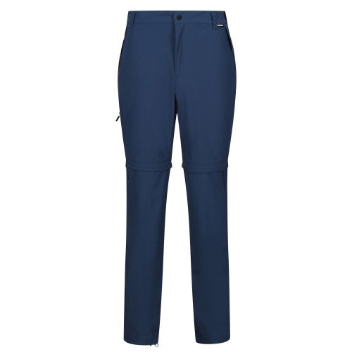 Front - Regatta Mens Travel Light Zip-Off Trousers