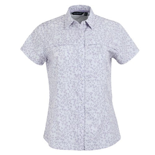 Front - Regatta Womens/Ladies Travel Meadow Floral Packaway Short-Sleeved Shirt
