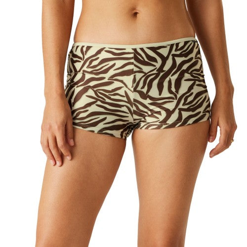 Front - Regatta Womens/Ladies Aceana Zebra Print Bikini Shorts