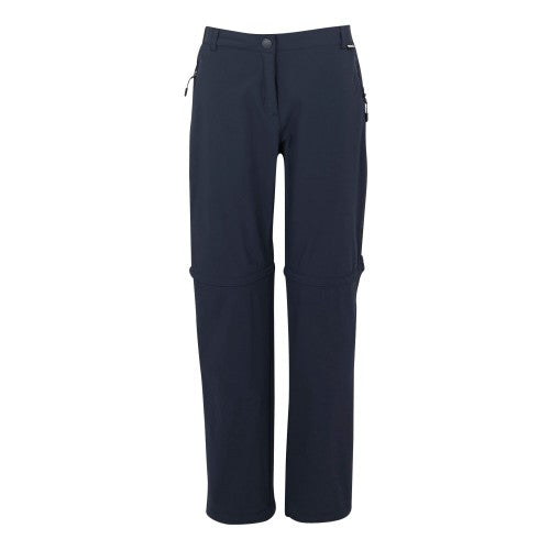 Front - Regatta Womens/Ladies Travel Light II Packaway Hiking Trousers