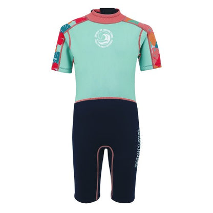 Front - Regatta Childrens/Kids Tropical Leaves Wetsuit