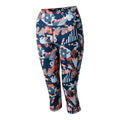 Front - Regatta Womens/Ladies Influential II Geometric 3/4 Length Leggings