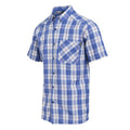Nephrite Green-Ash - Front - Regatta Mens Mindano IX Checked Short-Sleeved Shirt