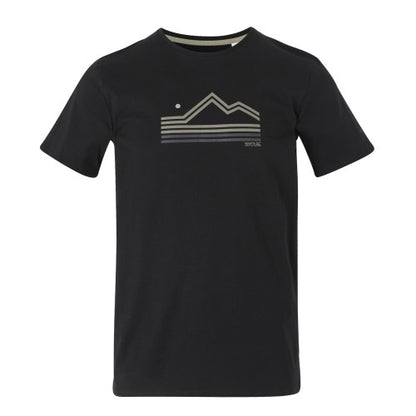 Front - Regatta Mens Breezed V Abstract Mountain T-Shirt