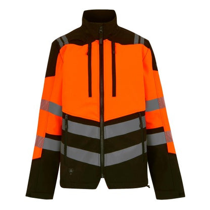 Front - Regatta Professional Mens Hi-Vis 3 Layer Soft Shell Jacket