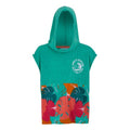 Front - Regatta Childrens/Kids II Tropical Leaves Hooded Towel