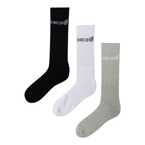 Front - Dare 2B Unisex Adult Crew Socks (Pack Of 3)