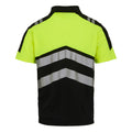 Black-Yellow - Back - Regatta Professional Mens Hi-Vis Polo Shirt