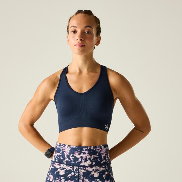 Navy - Front - Dare 2B Womens-Ladies React Sports Bra