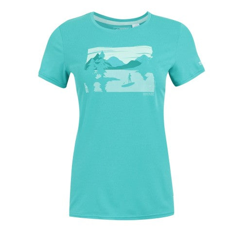 Front - Regatta Womens/Ladies Fingal Landscape Stretch T-Shirt