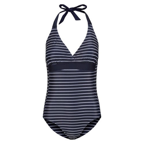 Front - Regatta Womens/Ladies Flavia II Stripe One Piece Swimsuit
