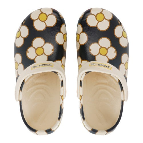 Front - Regatta Childrens/Kids Orla Kiely Spinning Flower Clogs