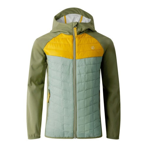 Front - Dare 2B Childrens/Kids Explore II Colour Block Hybrid Jacket