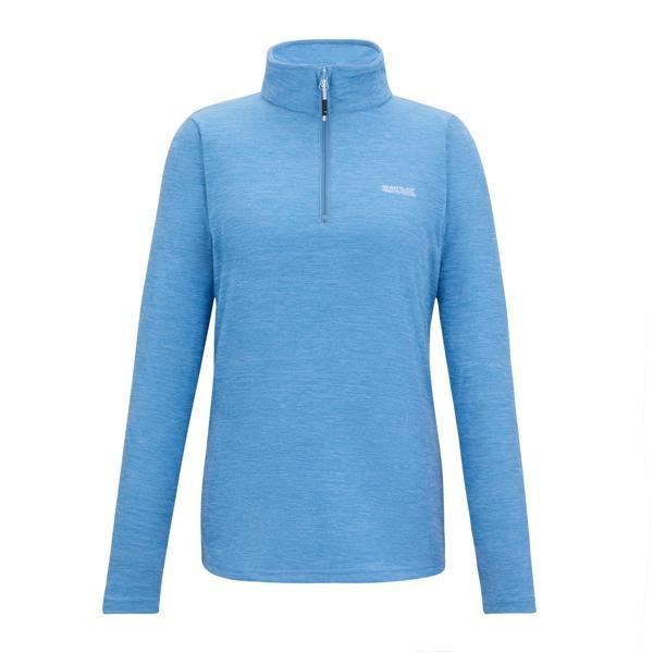 Washed Denim - Front - Regatta Womens-Ladies Sweetheart Quarter Zip Fleece Top