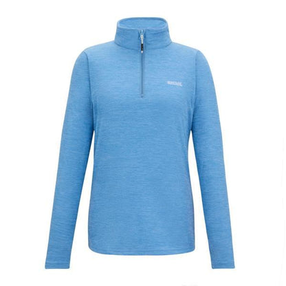 Washed Denim - Front - Regatta Womens-Ladies Sweetheart Quarter Zip Fleece Top