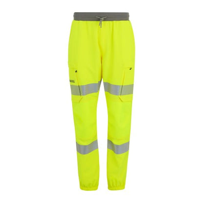 Front - Regatta Mens Prolite Stretch Hi-Vis Trousers