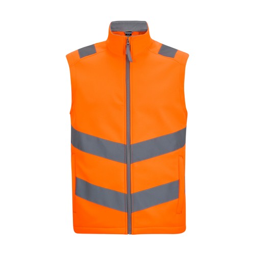 Front - Regatta Mens Pro Contract Ablaze Soft Full Zip Hi-Vis Vest