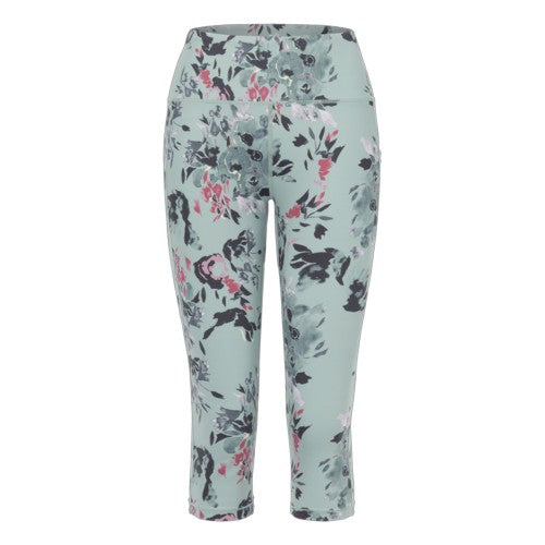 Front - Dare 2B Womens/Ladies Influential II Floral 3/4 Leggings