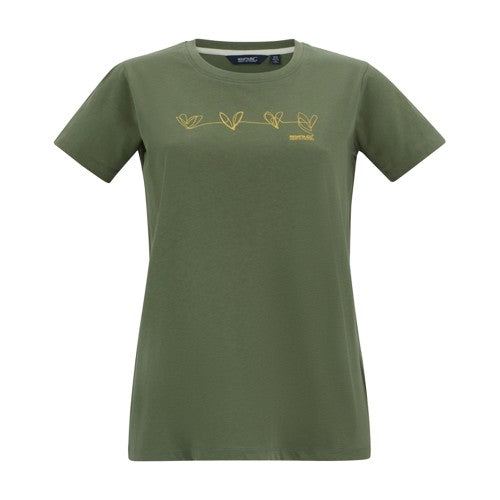 Front - Regatta Womens/Ladies Filandra VX Foil Heart T-Shirt