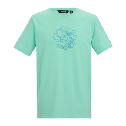 Front - Regatta Mens Cline IX Sea Wave T-Shirt