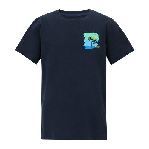 Front - Regatta Childrens/Kids Bosley Back Print T-Shirt