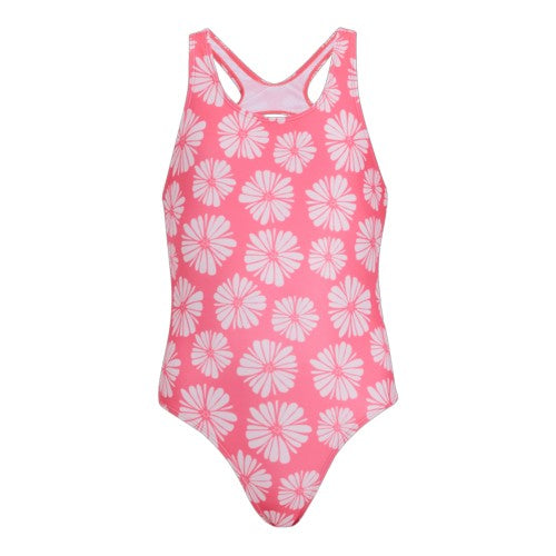 Front - Regatta Girls Katrisse Flower One Piece Swimsuit