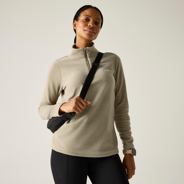 Parchment - Front - Regatta Great Outdoors Womens-Ladies Sweetheart 1-4 Zip Fleece Top