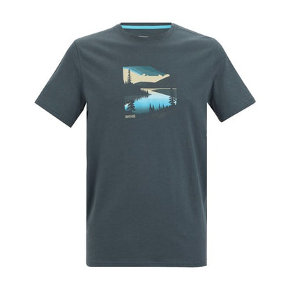 Front - Regatta Mens Breezed Graphic T-Shirt