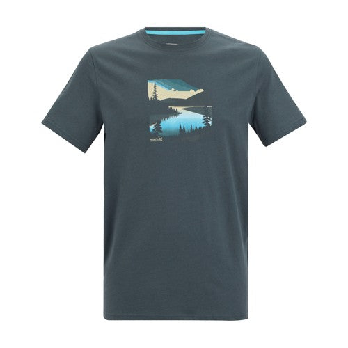 Front - Regatta Mens Breezed Graphic T-Shirt