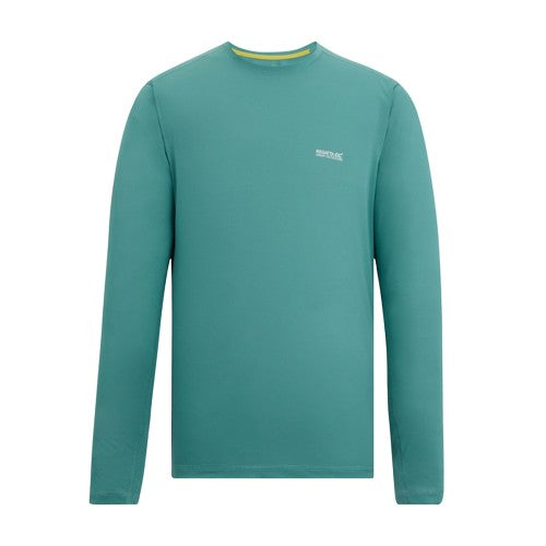 Front - Regatta Mens Mindo Logo Long-Sleeved T-Shirt