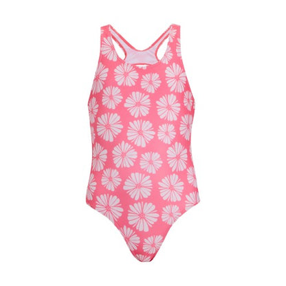 Front - Regatta Girls Katrisse Floral One Piece Swimsuit
