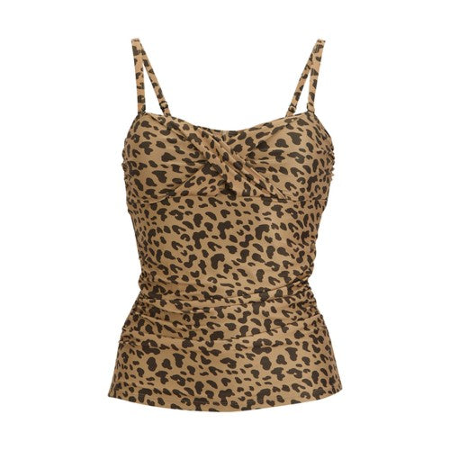 Front - Regatta Womens/Ladies Aceana III Leopard Print Tankini Top