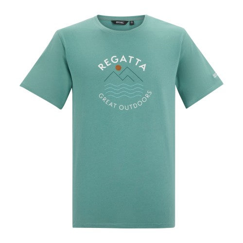 Front - Regatta Mens Cline IX Wavy Lines T-Shirt