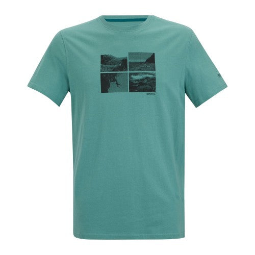 Front - Regatta Mens Breezed Photo Collage T-Shirt