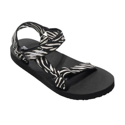 Front - Regatta Womens/Ladies Zebra Print Sandals