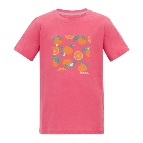 Front - Regatta Childrens/Kids Bosley Orange T-Shirt