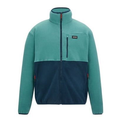 Front - Regatta Mens Frankie Colour Block Full Zip Fleece Jacket