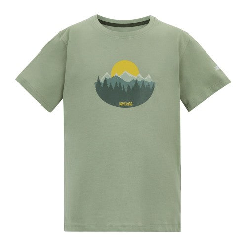 Front - Regatta Childrens/Kids Bosley Sunset T-Shirt