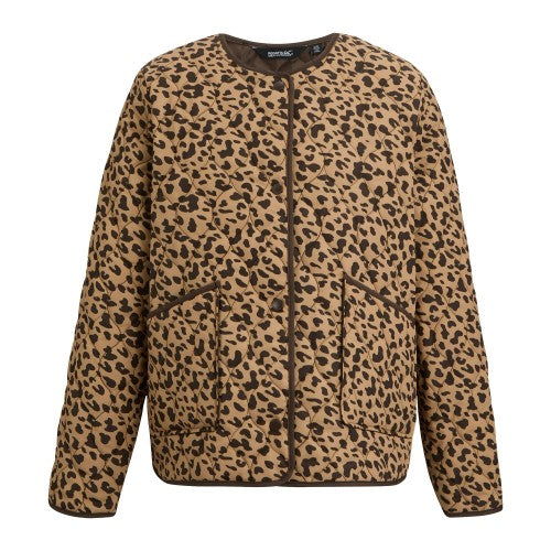 Front - Regatta Womens/Ladies Mira Abstract Leopard Print Jacket