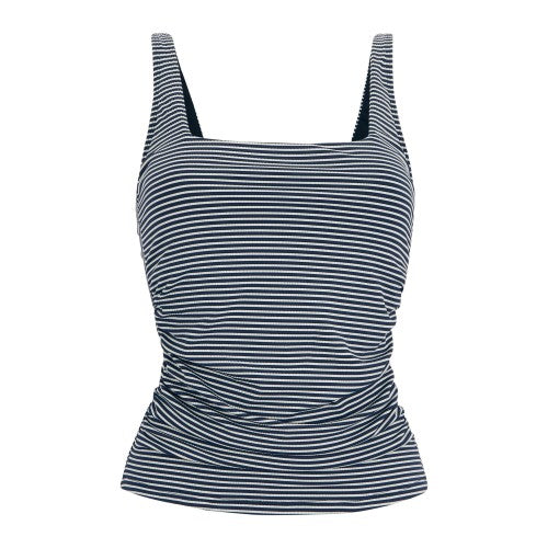 Front - Regatta Womens/Ladies Loria Stripe Seersucker Tankini Top