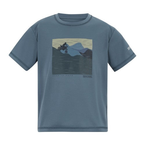 Front - Regatta Childrens/Kids Alvarado Bike T-Shirt