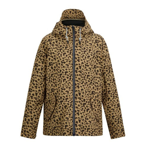Front - Regatta Womens/Ladies Bayletta Leopard Print Waterproof Jacket
