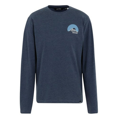 Front - Regatta Mens Maylow Back Print Long-Sleeved T-Shirt