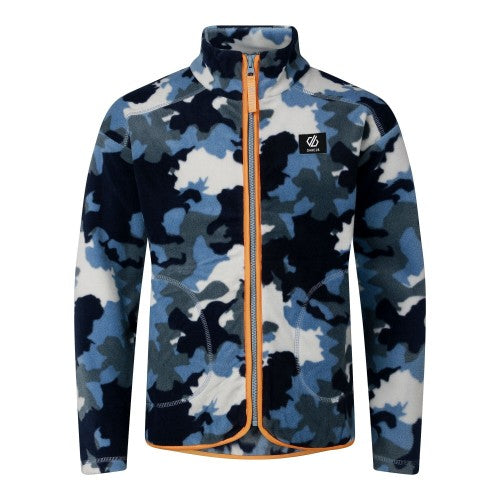 Front - Dare 2B Childrens/Kids Wing It Camo Full Zip Fleece Jacket