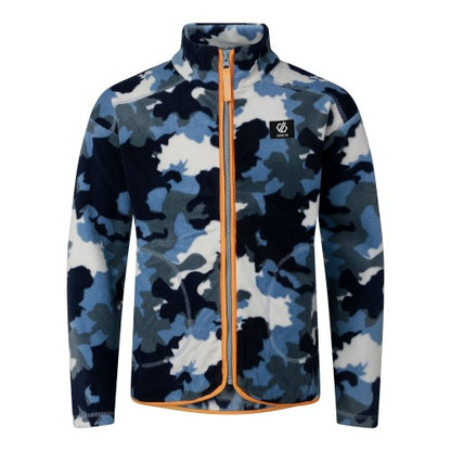 Front - Dare 2B Childrens/Kids Wing It Camo Full Zip Fleece Jacket