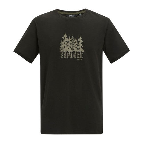 Front - Regatta Mens Cline IX Explore Forest Trees T-Shirt