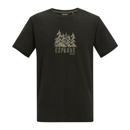 Front - Regatta Mens Cline IX Explore Forest Trees T-Shirt