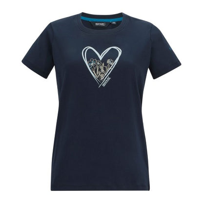 Front - Regatta Womens/Ladies Filandra VX Heart T-Shirt